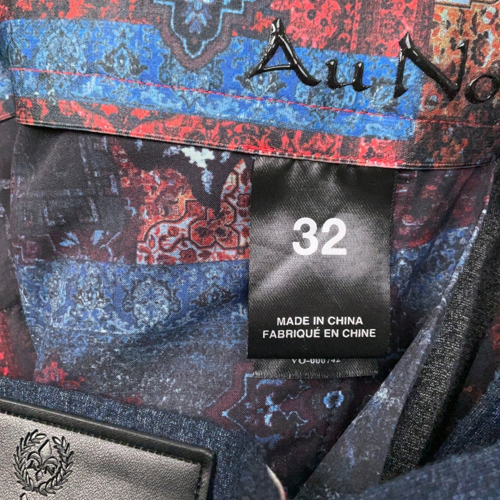 Au Noir Daring Dress Pants Mens 32 Navy Blue Excellent Stretch Beretta-Bale - Picture 4 of 12